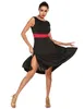 Stage Wear 2023 Arrival Women Black Latin Dance Dress Short Sleeve Adult Training Performance Clothes XS-XL