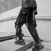 HOUZHOU Schwarze Cargohose für Herren, Jogger, Cargohose für Herren, Joggen, japanische Streetwear, Hip Hop, Hippie, Techwear, Gothic-Band, 211236h