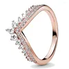 Bagues de grappe Moments originaux or intemporel souhait diadème anneau pour les femmes 925 en argent Sterling cadeau de mariage bijoux de mode