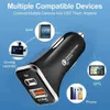 Uppgradering 38W Mini Stealth Car Adapter Dual USB Quick Charge Type C PD Charger Adapter PD+QC/PD+PD Car Charger för iPhone 12 Huawei Xiaomi