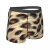 Underpants leopardo padrão roupa interior animal pele impressão shorts masculinos briefs confortável tronco trendy personalizado diy plus size calcinha