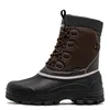 Bottes d'hiver pour hommes, antidérapantes, imperméables, en peluche, chaudes, confortables, courtes, pour la pêche en plein air, décontractées, en coton