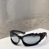 0255 Spor Kalkanı Sarma Güneş Gözlüğü Kadınlar İçin Erkekler Gümüş/Gümüş Ayna Sunnies De Sol Tasarımcı Güneş Gözlüğü Tonları Occhiali Da Sole UV400 Koruma Gözlük