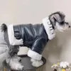 Abbigliamento per cani Abbigliamento per cani Giacca per animali domestici Motocicletta in pelle Cane di piccola taglia Addensare vestiti caldi Moda Autunno Inverno Nero Ragazzo mascotte Abbigliamento per cuccioli 231110