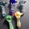 Latest Colorful Pyrex Thick Glass Hand Pipes Portable Pocket Style Filter Herb Tobacco Spoon Bowl Smoking Bong Holder Innovative Cigarette Holder Tube DHL