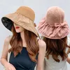 Cappelli a tesa larga Visiera parasole alla moda Protezione UV da spiaggia all'uncinetto per donna Berretto da donna estivo all'aperto Berretti di paglia