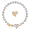 디자이너 Viviene Westwoods Empress Dowager Resin Love Pearl Necklace 달콤한 시원