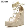 Top Fashion Summer Wedges Sandalen vrouwen open teen casual enkelband dames platform hoge hakken schoenen maat 35-42 230306