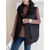 Women's Vests Down Cotton Vest Coat Women Fall/Winter 2023 Loose Sleeveless Jacket Western Style Large Size Fashion Padded Waistcoat Female