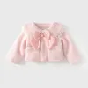 Vestes coréennes pour enfants, manteau d'automne et d'hiver pour filles, rose, petit parfum, fil combiné, haut doux, 2023