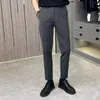 Ternos masculinos de alta qualidade de inverno e outono de lã de caça calças homens magro de lã de estilo britânico Business vestido formal calça 2023 W85