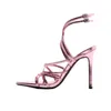 Сандалии Arden Furtado Summer Fashion Женская обувь Яркие кожаные шпильки каблуки сексуальная пряжка вечеринка большого размера 43