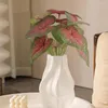 Fiori decorativi utili pianta finta leggera leggera artificiale verde realistica a forma di foglia simulazione a foglie decorate