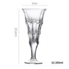 Tumblers 150280ml Vintage Court Goblet Embossed Whiskey Red Wine Champagne Cup Classical Family Bar Drinkware Wedding Festival 230413