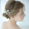 Fermagli per capelli Floralbride Fatti a mano, perle di cristallo, fiori, foglie, fermagli per matrimoni, fermagli per capelli da sposa, accessori per damigelle d'onore