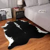 Carpets NOAHAS Cow Rug Cowhide Carpet Cow Print Rug for Bedroom Living Room Cute Animal Printed Carpet Faux Cowhide Rugs for Home Decor W0413