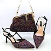 Dress Shoes Doershow Nice African And Bag Matching Set With Wine Selling Women Italian For Wedding HDA1-17