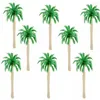 Decoratieve bloemen 100 stcs 1.96inch 1: 500 Model Cocount Tree Trees Plam Trein landschapsarchitectuur zonder stands