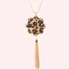 Pendentif Colliers Marocain Léopard Cuir Longue Chaîne Maroc Mama Cadeau Gland Pull