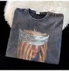 Męskie koszulki amerykański portret retro koszulka z krótkim rękawem Mężczyźni Sense Design Sensed, aby zrobić stare modne para pół rękawów T Shirt 230413