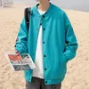 Мужские куртки мужские хип -хоп бейсбольная куртка Coats 2023 Сплошная корейская уличная одежда модные пары ветров