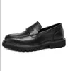 Cuir de vache paresseux plate-forme chaussures hommes mode sans lacet en cuir véritable conduite mocassins hommes pois chaussures