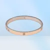 16CM Stainless Steel Bracelet Bangle For Women Men Letter Wedding Jewelry Never Fade Threedimensional Single Crystal Stone Bangle9180025