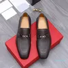 Mens Designer Dress Shoes Gentlemen Fashion äkta Leather Business Oxfords Man Walking Casual Comfort Loafers Storlek 38-44
