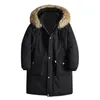 남자 다운 패션 겨울 겨울 캐주얼 한 단색 후드 따뜻한면 의류 모직 코트 두꺼운 양모 재킷 10.28
