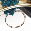 Tobilleras Lii Ji Black Spinel Red Jasper 2 mm Tobillera con cuentas 24 + 3 cm Joyería de moda bohe hecha a mano para mujer Q231113