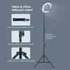 Selfie Lights Ring Light Pography Land lamba jantlı isteğe bağlı mobil tutucu montaj tripod stant zil ışığı canlı video akışı için 230412