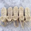 Sandals Straw For Men And Women Drift Beach Japanese Anime Cos Perform Hand-Woven Retro Shoes Male Summer Size 35-48