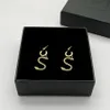 Domineering Snake -vormige oorbellen Designer Stud -oorbellen Letter Pendant Earring Mode metalen sieraden