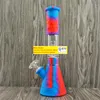 Recycler Silicone Water Bong Dab Oil Rigs Handmade Bongs Silicone Water Bubbler Pipe Tall Beaker Bongs with 10 Colors