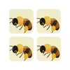 Table Mats Honey Bees Coasters Coffee Leather Placemats Cup Tableware Decoration & Accessories Pads For Home Kitchen Dining Bar