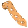 Bow Ties Mens Tie Classic Skinny Cute Shiba Dog Slipsar smal krage Slim Casual Accessories Gift