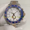 8 stijl automatische herenhorloges 44 mm 116681 witte wijzerplaat tweekleurige 18K roségouden stalen armband 116689 116680 sporthorloge met keramische rand