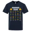 T-shirts voor heren grappig rijden waarschuwingssignalen 101 Auto monteur Gift Driver T-shirt Fashion Casual T-shirt Katoenheren Tops T-tes Casual Oversized 230413