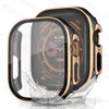 Andra modetillbehör Skärmskyddsfodral för Apple Watch Series 8 Ultra 49mm Rem Frame Bumper 45mm för IWATCH 7 6 5 4 44mm Glass Film Accessories J230413