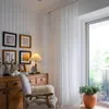 Gardinvit virkad för vardagsrum ihåliga gardiner med tofs sovrum hem dekoration slutade draperier i