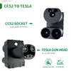 Acessórios para veículos elétricos Teschev CCS 2 para Tesla EV Adaptador de carregamento 250A CCS2 Combo Tesla Conversor para carregador de carro CCS2 Tesla Adapterr Q231113