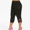 Aktive Hosen Elastizität Leggings Frauen Hohe Taille Feste Hohle Lässige Sommer Fitness Jeggings Legging Mode Kleidung