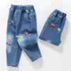 Jeans ienens 2-9 år barn pojkar kläder mager jeans klassiska byxor barn denim kläder långa bottnar baby boy casual byxor 230413