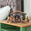 Objets décoratifs Figurines 12 en 1 Crèche de Noël Crèche de Noël Vraie Vie Nativité Jésus Crèche Ornement de Crèche de Noël Sainte Famille Artisanat Statue Décor 231113