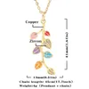 Pendant Necklaces Metal Tree Branch Leaf Charms With Clear CZ Zircon Elegant Enamel Leaves Choker For Women Fine Jewelry Gifts