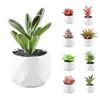 Fleurs décoratives Durable belle céramique artificielle fleur succulente plante bonsaï Art paysage décor PVC faux pour bureau