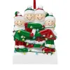 Personalized Resin Christmas Ornaments New Christmas Pendant Family Name Blessing Christmas Tree Ornaments Room Decorations 1113