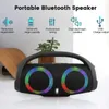 Haut-parleurs de téléphone portable 100W Boombox2 Bluetooth haut-parleur portable RGB lumière colorée étanche sans fil haute puissance caisson de basses 360 stéréo Surround TWS FM 231113