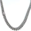 Style Bling Fullt Iced Out VVS Moissanite Hip Hop Jewelry Cuban Necklace 6mm 925 Sterling Silver Link Chain Armband