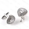 Manchet links Nieuwe aankomst Crystal manchetingen 3 kleuren Optie Zwart Blue Red Red High Quality Luxury Rhinestone Design Hotsale sieraden Cufflinks J230413